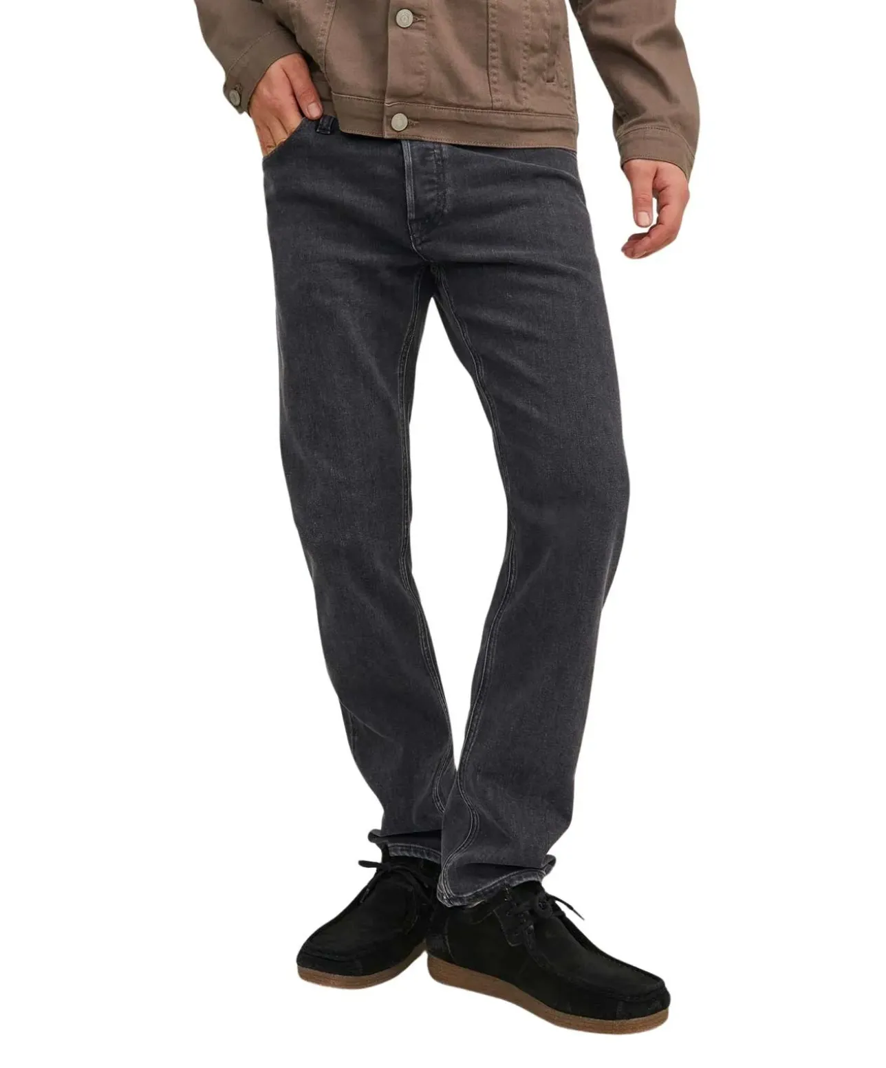 Jack & Jones Mike Jeans Loose Fit in verwaschenem Schwarz