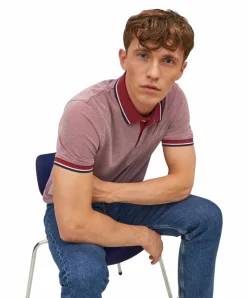 Jack & Jones Polo T-Shirt Bluwin in Hellrot