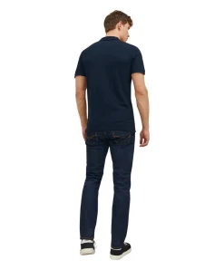 Jack & Jones Poloshirt Basic mit Slim Fit in Dunkelblau