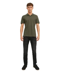 Jack & Jones Poloshirt Basic mit Slim Fit in Oliv