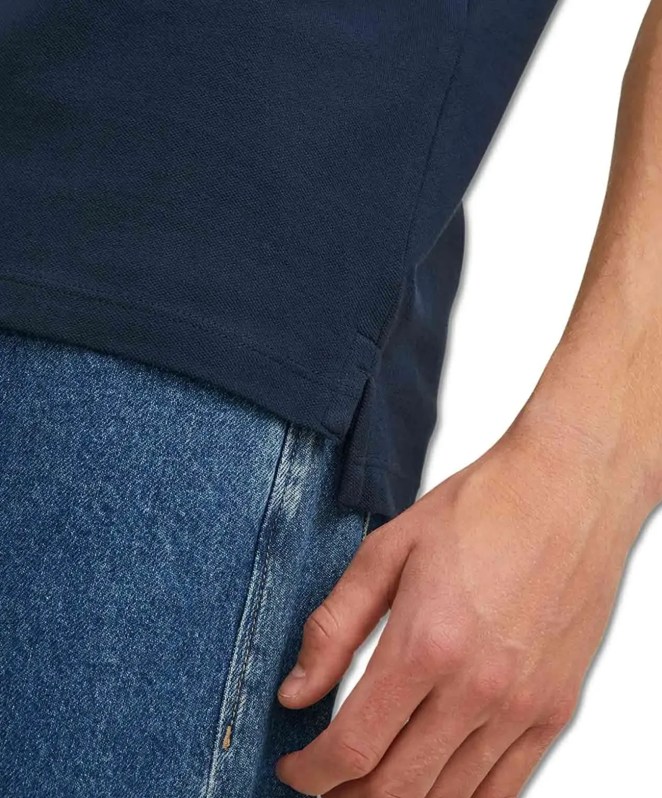 Jack & Jones Poloshirt Epaulos in blau mit Stickerei