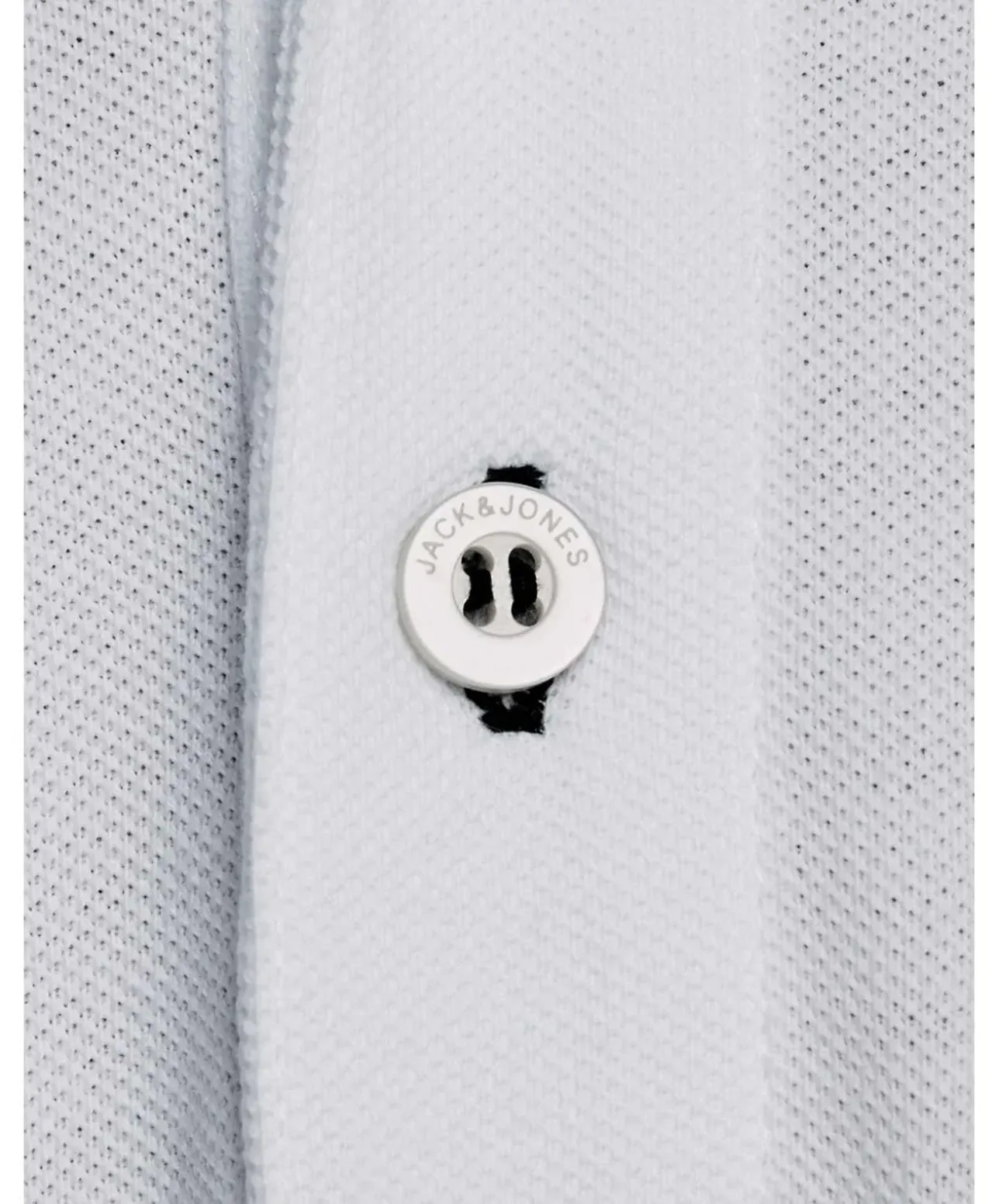 Jack & Jones Poloshirt Epaulos in weiß in Piqué-Qualität