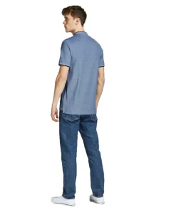 Jack & Jones Poloshirt Paulos mit Mao Kragen in Blau