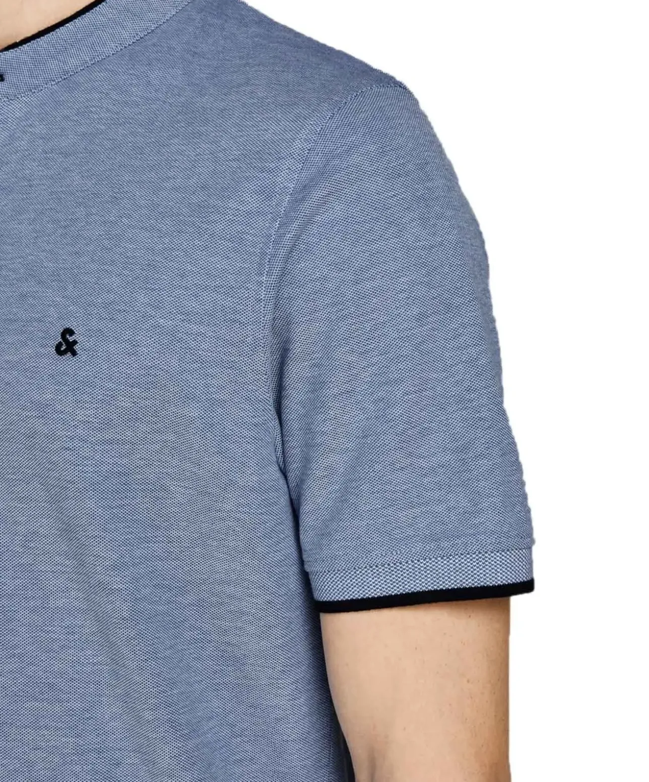 Jack & Jones Poloshirt Paulos mit Mao Kragen in Blau