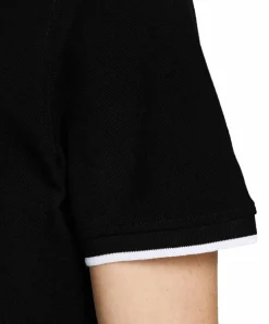 Jack & Jones Poloshirt Paulos mit Mao Kragen in Schwarz