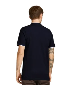 Jack & Jones Poloshirt Paulos in Dunkelblau mit Mao Kragen