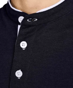 Jack & Jones Poloshirt Paulos in Dunkelblau mit Mao Kragen