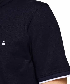Jack & Jones Poloshirt Paulos in Dunkelblau mit Mao Kragen