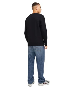 Jack & Jones Pullover aus Sweat-Material in Schwarz