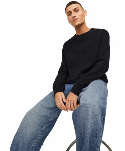 Jack & Jones Pullover aus Sweat-Material in Schwarz