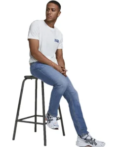 Jack & Jones Slim Fit Jeans Glenn in hellblauen Blue