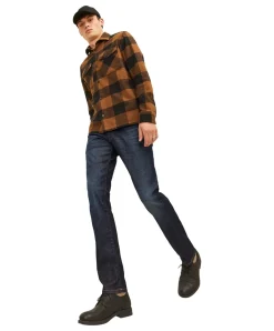 Jack & Jones Slim Glenn Icon Jeans in Dunkelblau