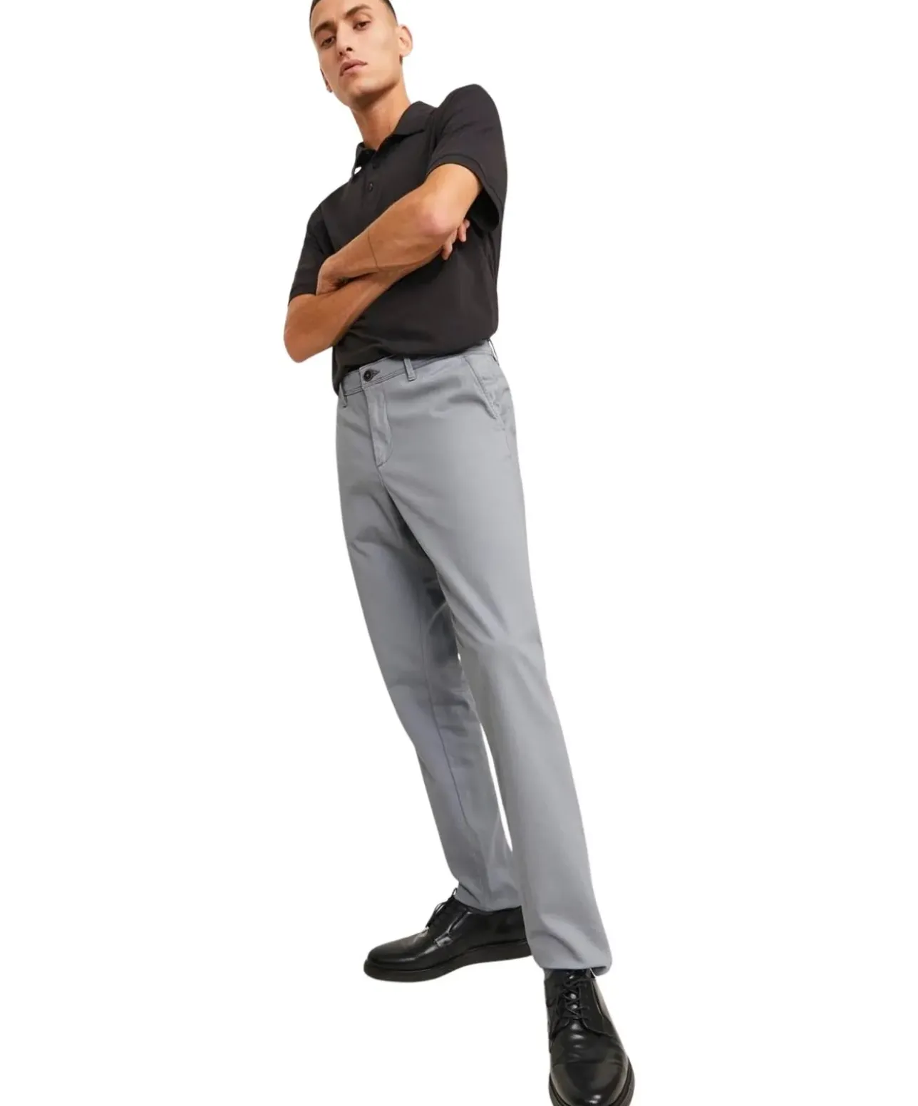 Jack & Jones Slim Marco Chino-Hose in Grau