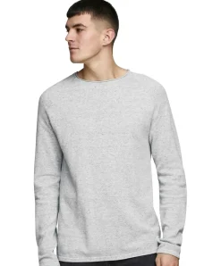 Jack & Jones Strickpullover Hill in Hellgrau