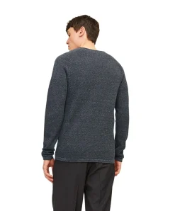 Jack & Jones Strickpullover aus Bio-Baumwolle in Dunkelgrau