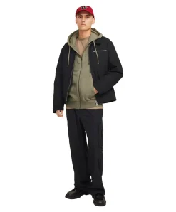 Jack & Jones Sweatjacke Charge Silver Sage mit Sweatstoff