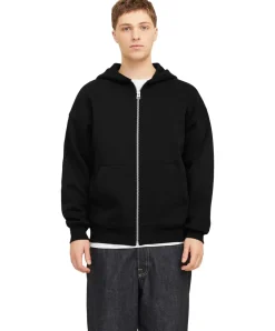 Jack & Jones Sweatjacke Schwarz mit Kängurutasche