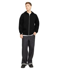 Jack & Jones Sweatjacke Schwarz mit Kängurutasche