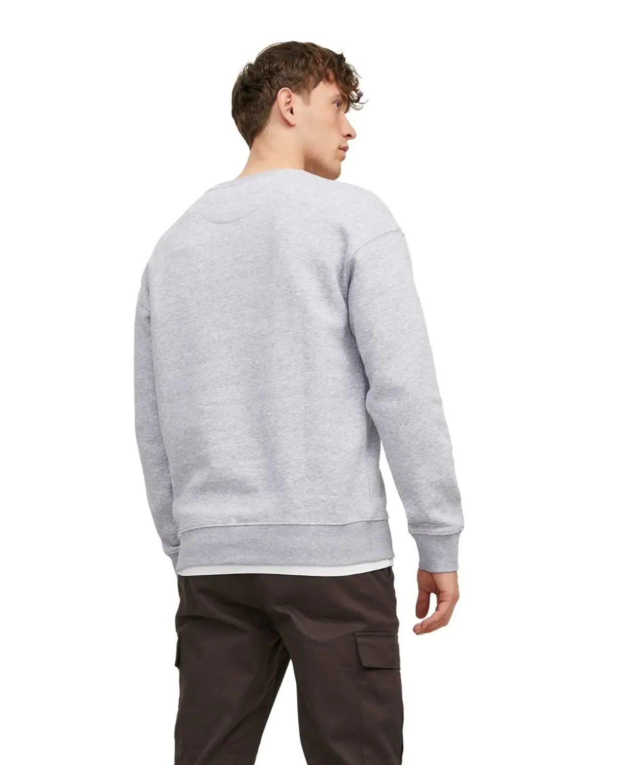 Jack & Jones Sweatshirt Crew Neck in Grau mit Rundhals