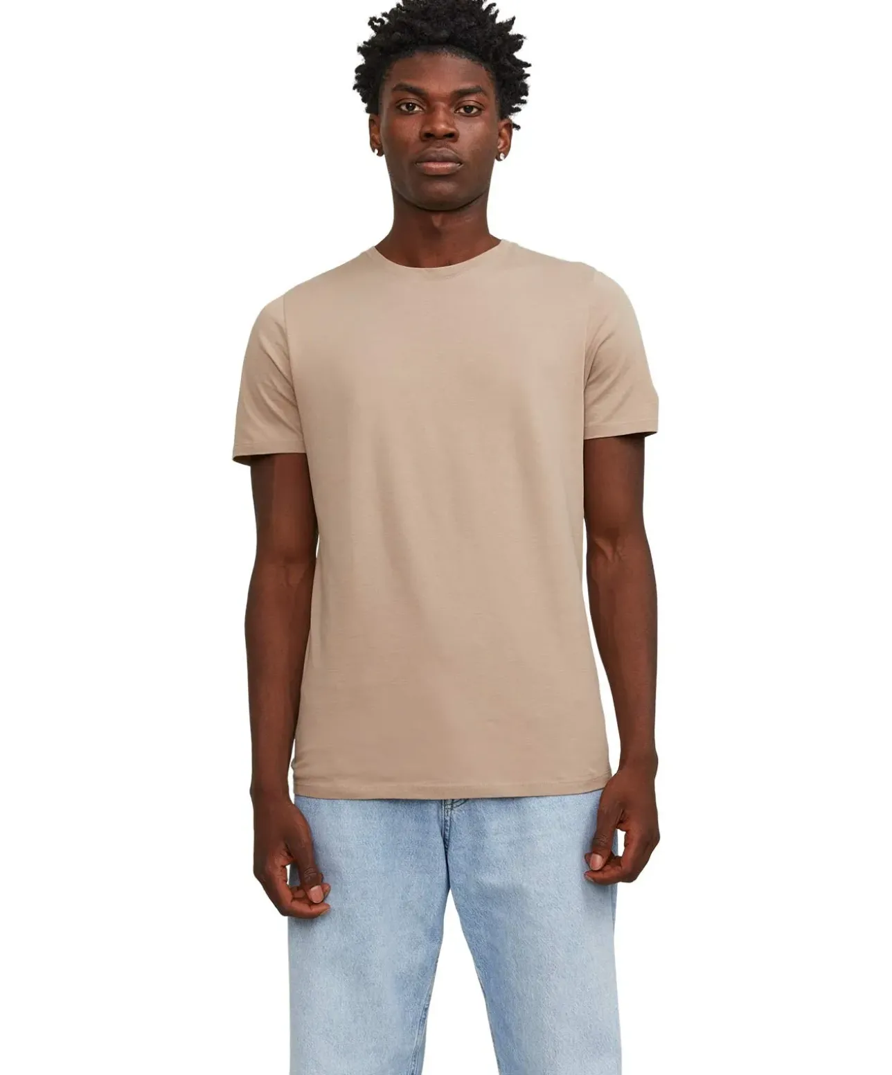 Jack & Jones T-Shirt aus Bio-Baumwolle in Hellbraun