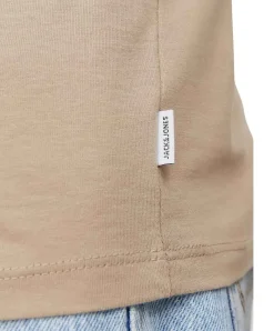 Jack & Jones T-Shirt aus Bio-Baumwolle in Hellbraun