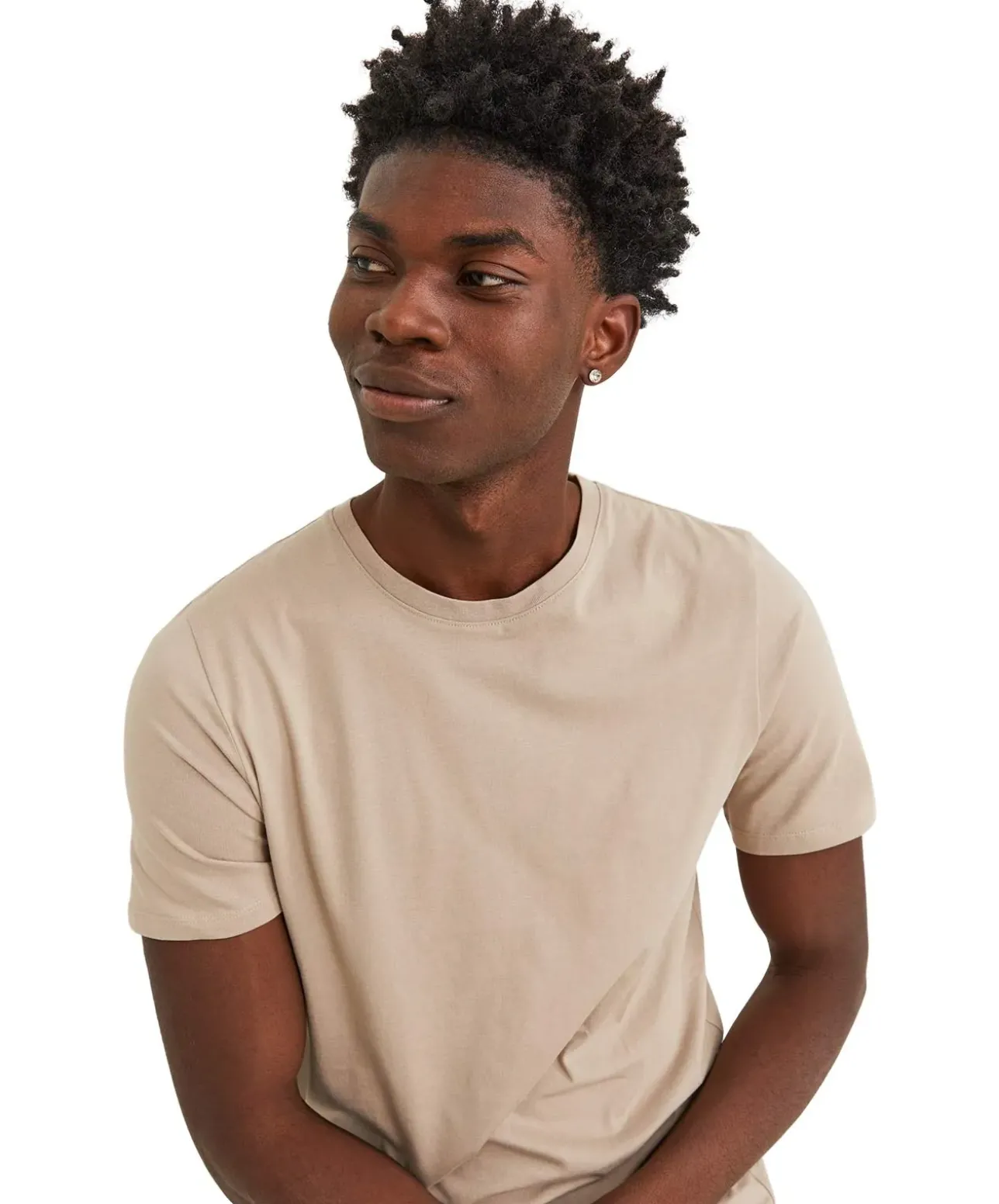 Jack & Jones T-Shirt aus Bio-Baumwolle in Hellbraun