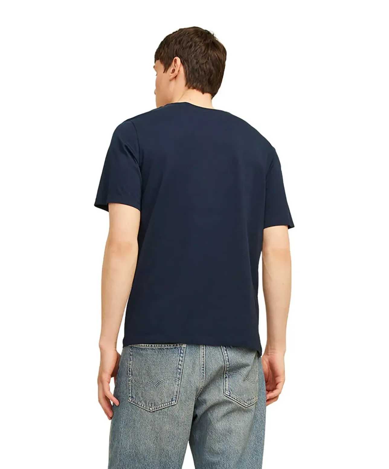 Jack & Jones T-Shirt Corp Blau mit Pigmentprint