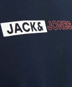 Jack & Jones T-Shirt Corp Blau mit Pigmentprint