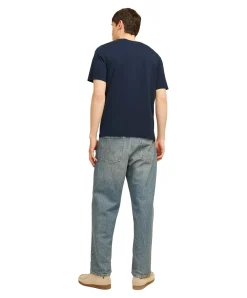 Jack & Jones T-Shirt Corp Blau mit Pigmentprint