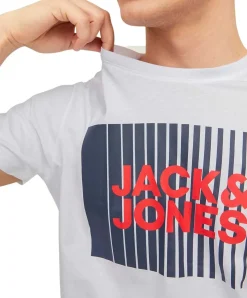 Jack & Jones T-Shirt Corp mit Front-Print in Weiß