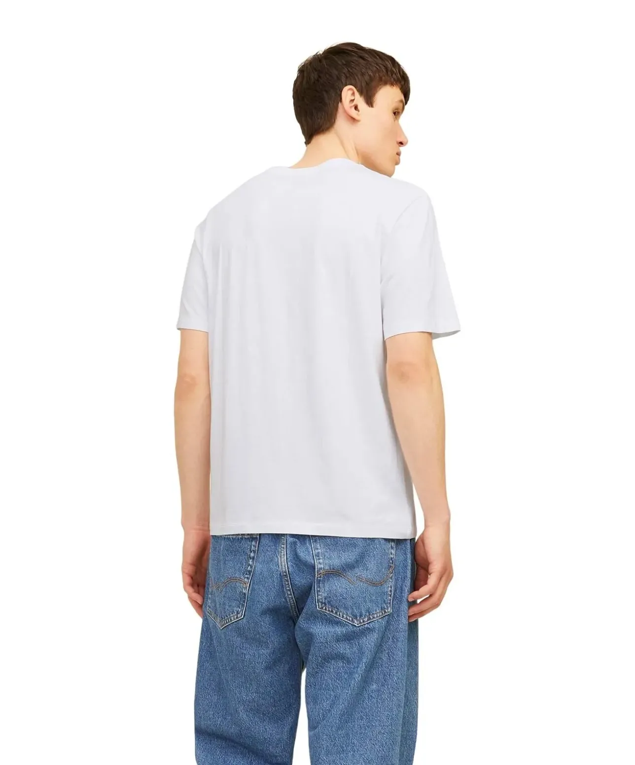 Jack & Jones T-Shirt Corp Weiß mit Pigmentprint