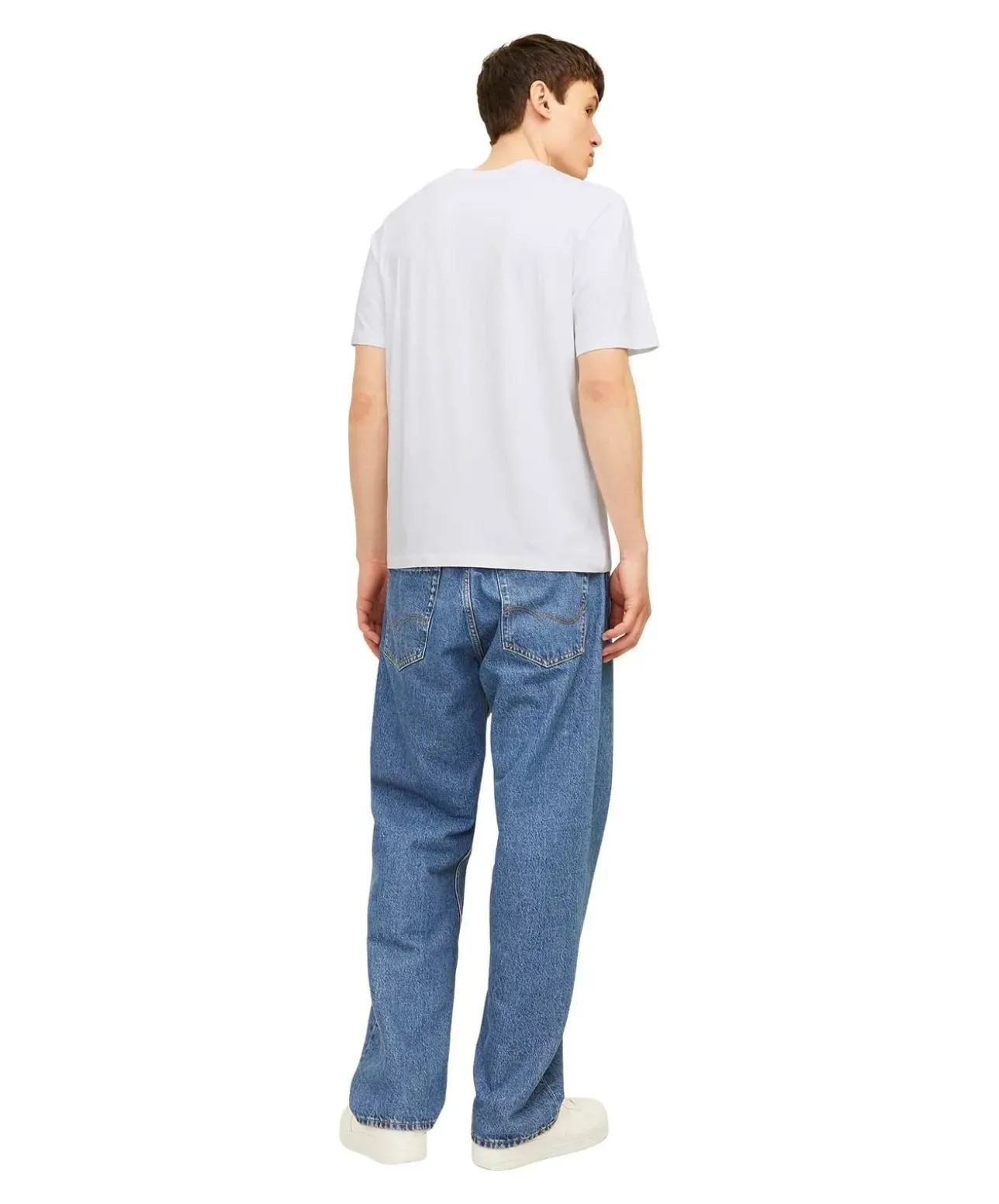 Jack & Jones T-Shirt Corp Weiß mit Pigmentprint