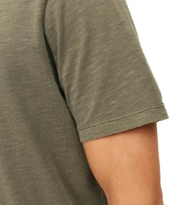 Jack & Jones T-Shirt mit Splitneck in Dusky Green