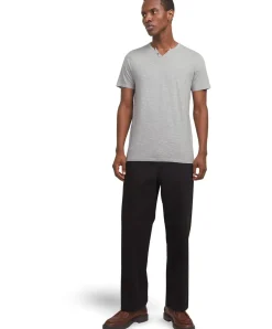 Jack & Jones T-Shirt Split mit Neck in Ultimate Grey