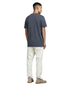 Jack & Jones T-Shirt Split mit Neck in Navy Blue