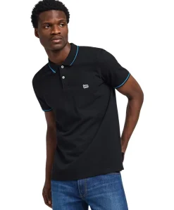 Lee Poloshirt Pique in Schwarz