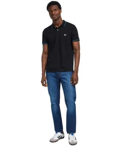 Lee Poloshirt Pique in Schwarz