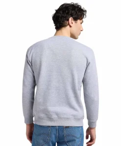 LEE Pullover Crew Sweatshirt in Hellgrau