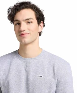 LEE Pullover Crew Sweatshirt in Hellgrau