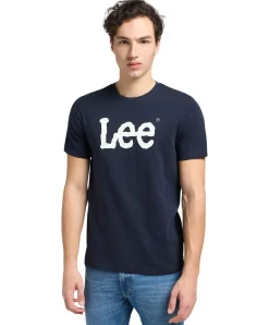 Lee Wobbly Logo Tee in Dunkelblau