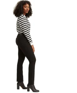 Levi’s 724 - Gerade Schwarze Jeans mit hohem Bund