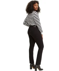 Levi’s 724 - Gerade Schwarze Jeans mit hohem Bund