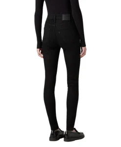Levi's 720 - Schwarze High Waisted Skinny Jeans