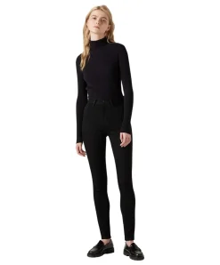 Levi's 720 - Schwarze High Waisted Skinny Jeans