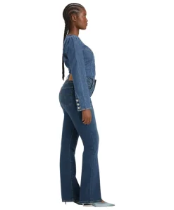 Levi's 725 Bootcut Jeans mit hohem Bund in Mittelblau