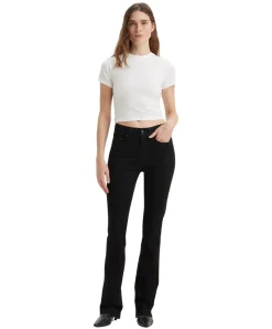 Levi's 725 Bootcut Jeans mit hohem Bund in Schwarz