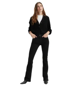 Levi's 725 Bootcut Jeans mit hohem Bund in Schwarz