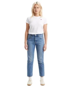 Levi's 501 Crop 501 Jeans mit ⅞ Länge in Mittelblau