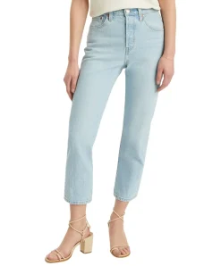 Levis 501 Crop Jeans mit 78 Länge in Hellblau