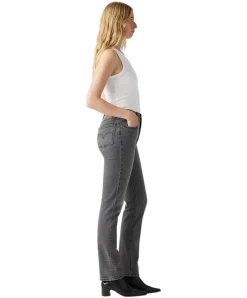 Levi's 501 Damen-Jeans Original Fit in Black Worn